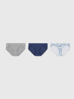 Hanes Women's 3pk Renew Cotton Bikini Underwear - Assorted