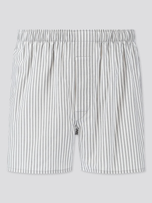 Men Woven Striped Boxers