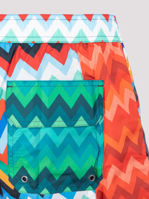 Missoni Zig Zag Patchwork Swimming Shorts