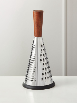 Acacia And Stainless Steel Cone Cheese Grater