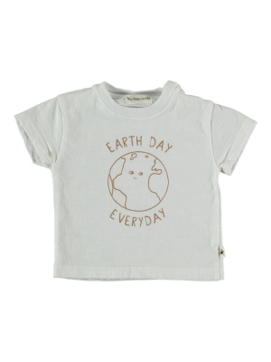 My Little Cozmo Poet Organic Flame Baby T-shirt - White