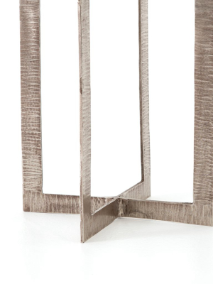 Lennie End Table In Brushed Nickel