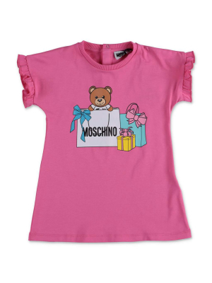 Moschino Kids Teddy Bear Printed T-shirt Dress