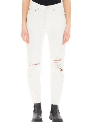 Agolde Riley High Rise Straight Crop Jeans