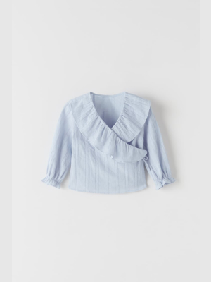 Textured Ruffled Shirt