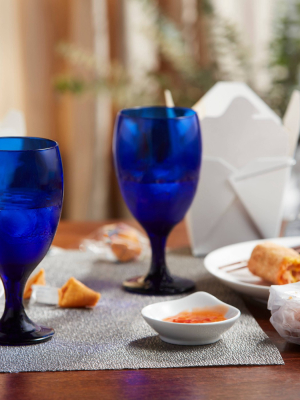 Libbey Glass Goblets 16.3oz Blue - Set Of 12