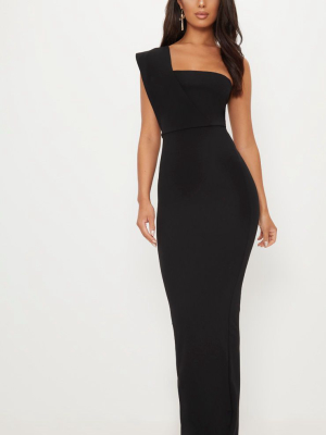 Black One Shoulder Maxi Dress