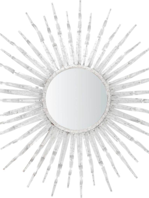 Nathalie Sunburst Mirror Silver