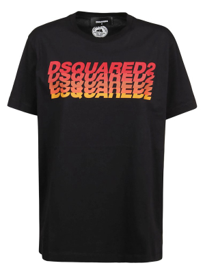 Dsquared2 Logo Print Ombre T-shirt