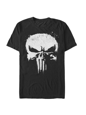 Men's Marvel Punisher Streaked Skull Symbol T-shirt