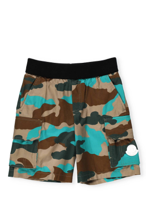 Moncler Enfant Camouflage Print Shorts