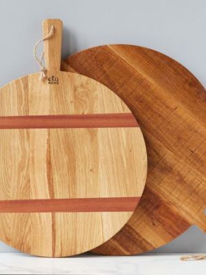 Round Oak Charcuterie Board In Various Sizes