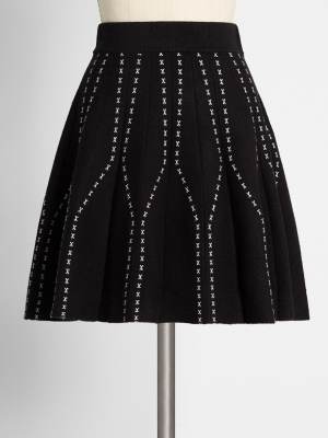 Pathway To Posh Knit Skater Skirt