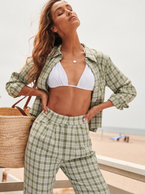 Colette Plaid Cropped Shirt