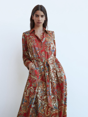 Printed Shirt Dress