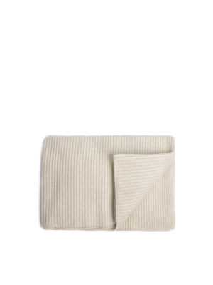 Ribbed Cashmere Throw