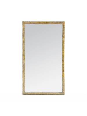 Regent Mirror Etched Gold Brass