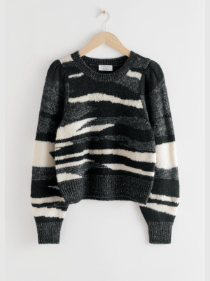 Zebra Colour Block Sweater