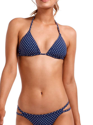 Vitamin A Gia Reversible Triangle Bikini Top In Rumba Dots