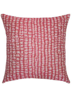 Square Feathers Home Outdoor Kettle Pillow - Berry