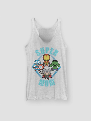 Women's Avengers Super Mom Dudes Graphic Tank Top (juniors') - White