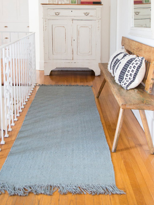 Nile Handwoven Rug - Nordic Blue