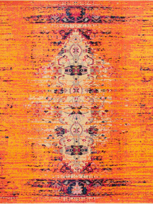 Monaco Distressed Orange/multi Area Rug