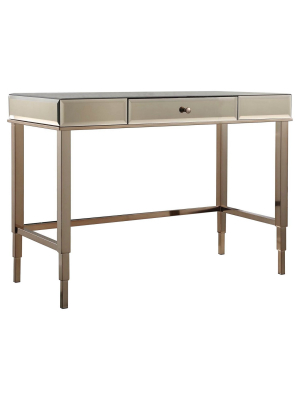 Whitney Mirrored Writing Desk Rose Gold - Inspire Q