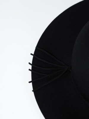 Black Wool Olivia Derby Hat