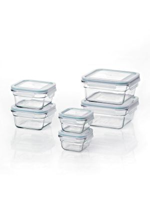 Glasslock Oven And Microwave Safe Glass Food Storage Containers 12 Piece Set