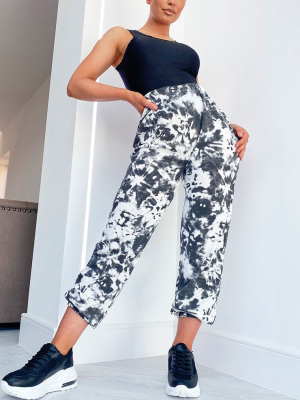 Black Tie Dye Casual Joggers