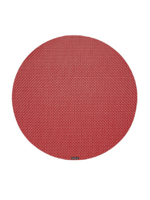 Chilewich Basketweave Round Placemat, Chili