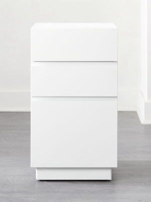 Hudson 3-drawer White File Cabinet