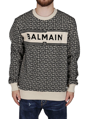 Balmain Monogram Crewneck Sweatshirt