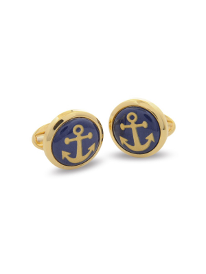 Gold Anchor  Cufflinks