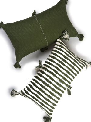 Archive New York Antigua Pillow - Olive