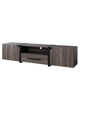 81" Miran Contemporary Tv Stand Distressed Gray - Iohomes