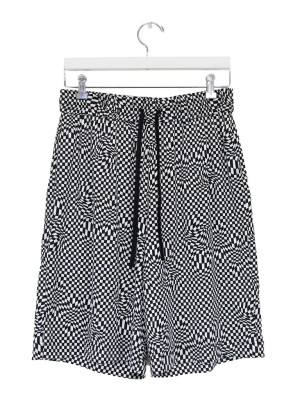 Board Shorts In Black/white Warped Check