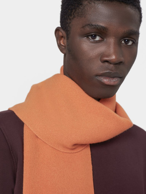 Merino Wool Scarf - Burned Orange