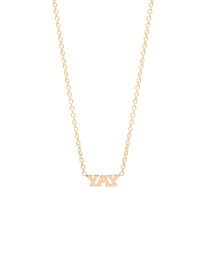 14k Itty Bitty Yay Necklace