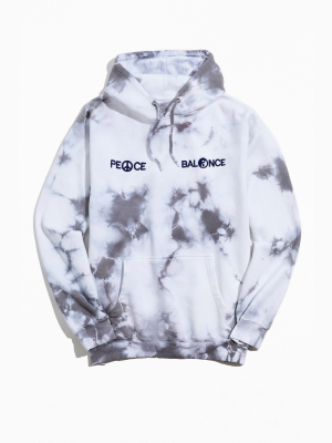 Peace Balance Embroidered Tie-dye Hoodie Sweatshirt