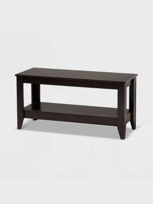 Elada Wenge Wood Coffee Table Dark Brown - Baxton Studio