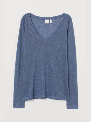 Linen Jersey Top