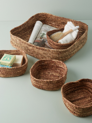 Olive Nesting Baskets, Set Of 5