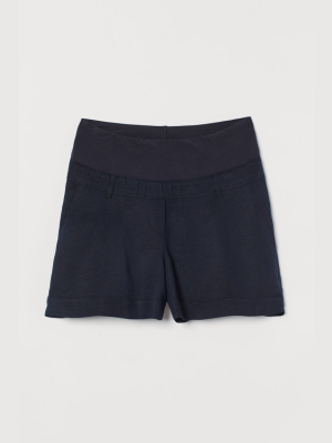 Mama Linen-blend Shorts