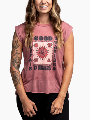 Women's Good Vibes Tee - Mauve