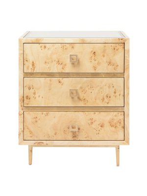 Worlds Away Hyde Side Table - Gold