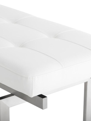 Nuevo Louve Occasional Bench - White