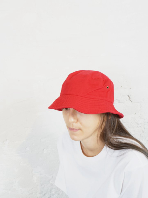 Cotton Bucket Hat Red