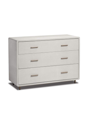 Interlude Home Calypso 3 Drawer Chest In Bone